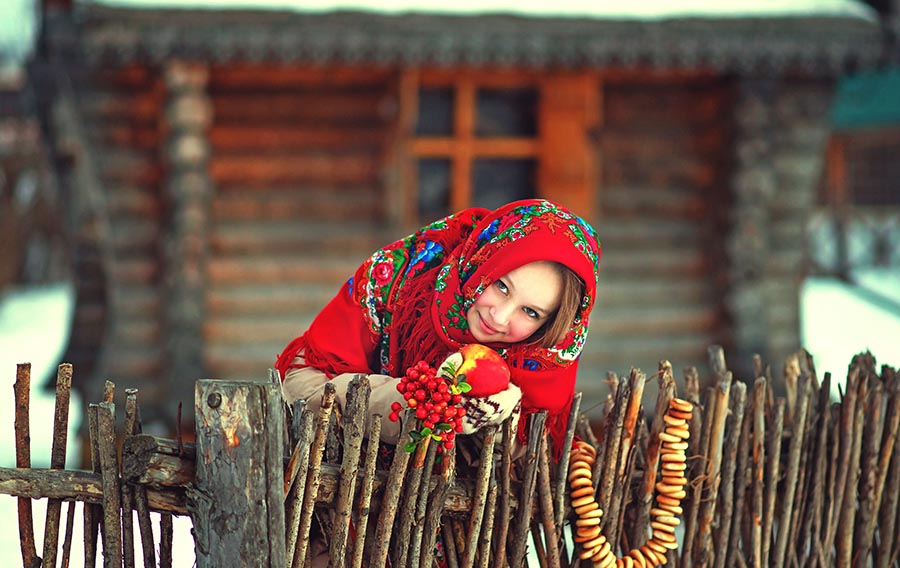 Sexy girl Women in Slavic costumes in Fukuoka
